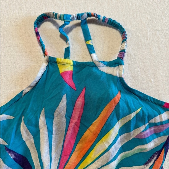 Crazy 8 Tropical Leaf Print Dress Girls Size Medium 7/8 - Picture 2 of 6